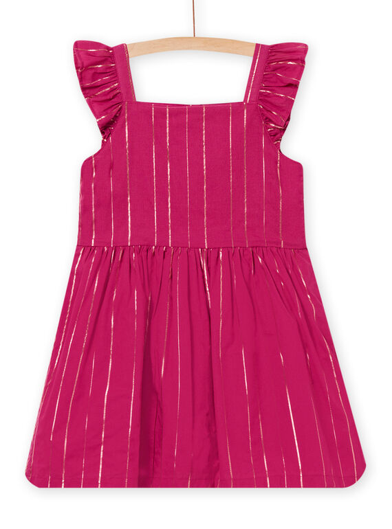 Black and iridescent stripes dress child girl NAFLAROB3 / 22S901R4ROBD302