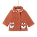 Baby girl brown wool coat with fox pattern