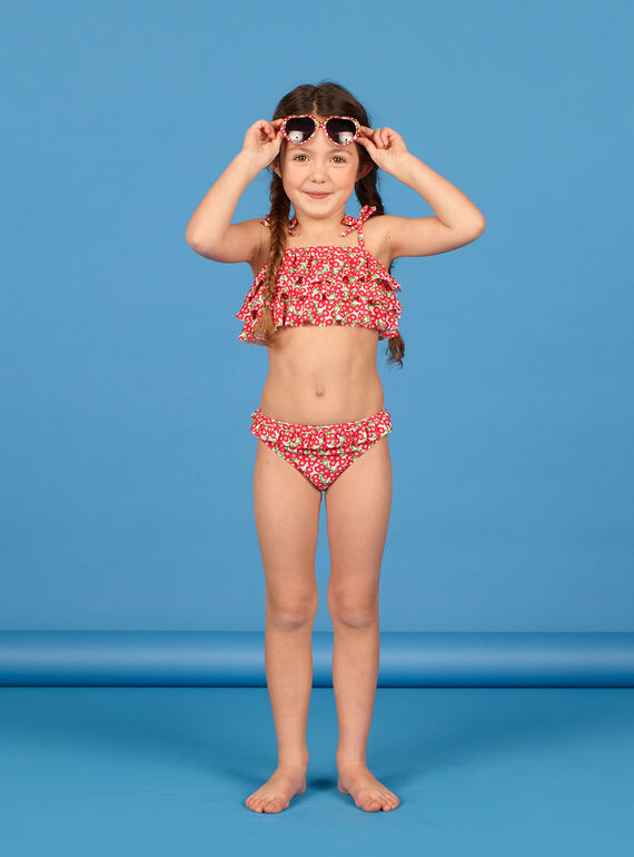 Baby girl pink 2-piece swimsuit LYABIK1 / 21SI01DIMAI309