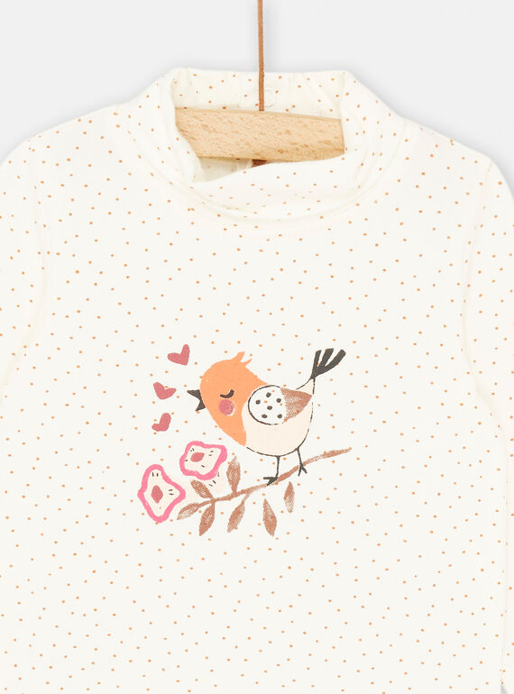 White bodysuit with polka dot print SILOBOD / 23WG09R1BOD001