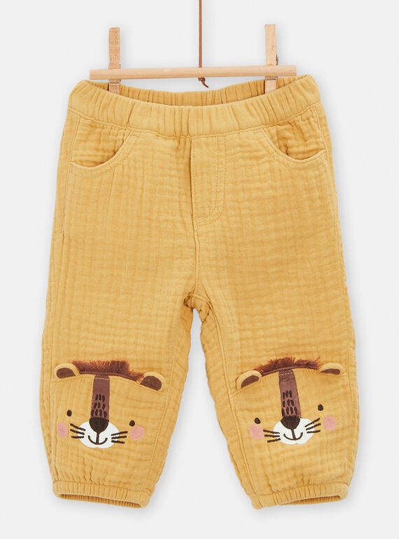 Comfortable saffron pants for baby boys TUCRIPAN2 / 24SG10L1PAN113