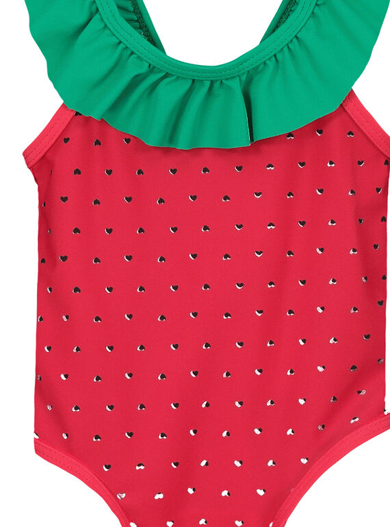 Baby girls' strawberry swimsuit FYIMER2 / 19SI09E2MAI099