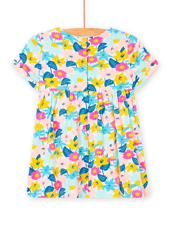 Baby Girl White Floral Print Dress NIPLAROB4 / 22SG09K3ROB000