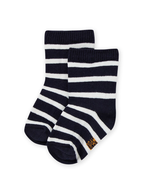 Baby boy's midnight blue striped socks MYUJOCHOR1 / 21WI1012SOQ713