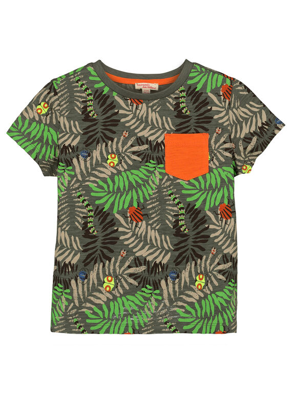 Boy's tropical T-shirt FOYETI6 / 19S902M1TMC626