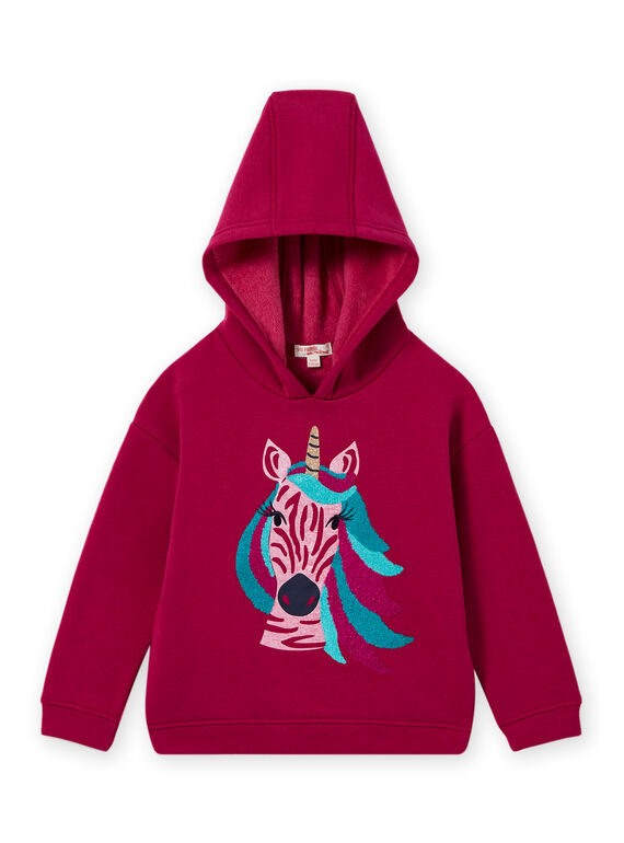 Girl's pink unicorn hoodie MATUSWEA / 21W901K1SWED312