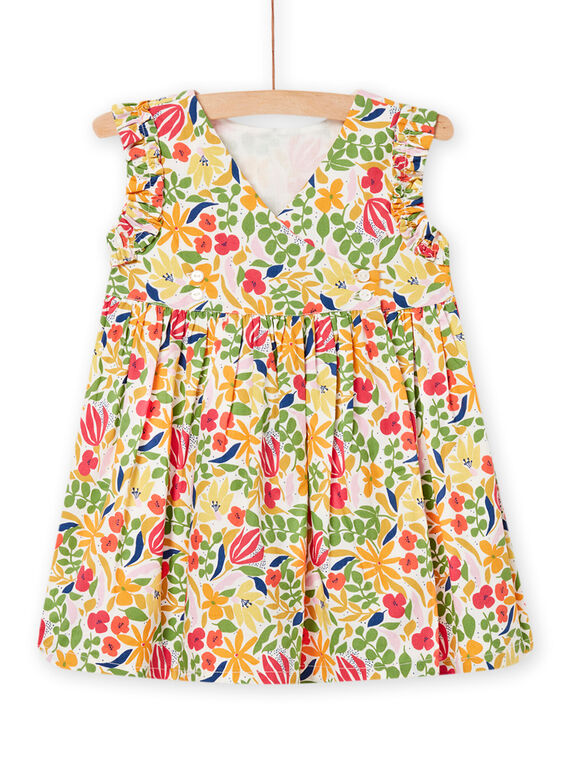 Baby girl floral print dress NIHOROB1 / 22SG09T3ROB000