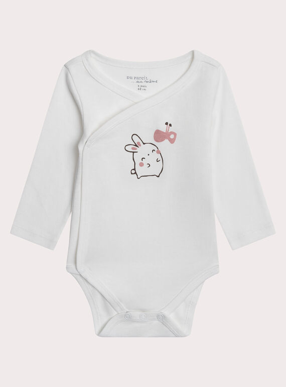 White NEWBORN BODY SUIT XOU1BOD1 / 25WF0351BDN000