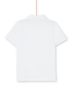 White polo shirt - Child boy LOJOPOL4 / 21S90244POL000