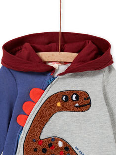 Baby boy's three-colored hoodie with dinosaur print MUPAGIL / 21WG10H1GIL943