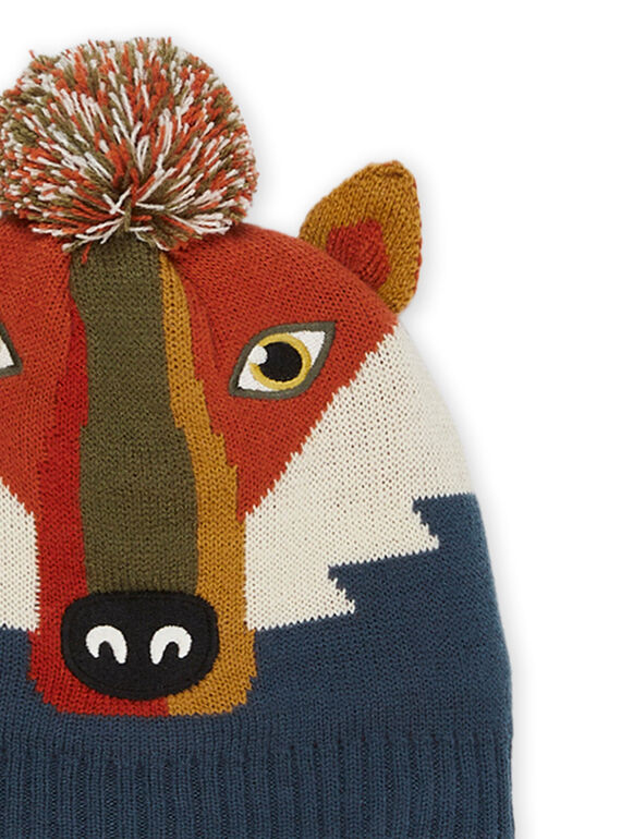 Animal animation beanie with ear cut-outs PYOGROBON5 / 22WI02F3BON716