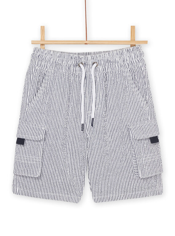 Gray Bermuda shorts with stripes print ROJOBERPOCH1 / 23S90292BER705