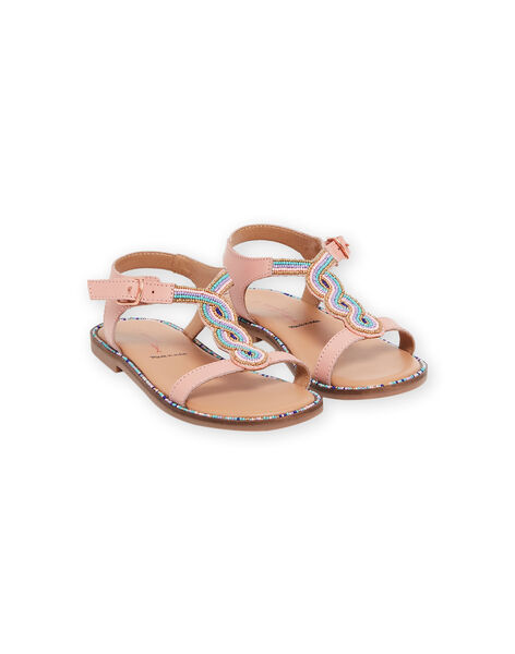 Pink leather sandals RASANDPERL / 23KK356CD0E030