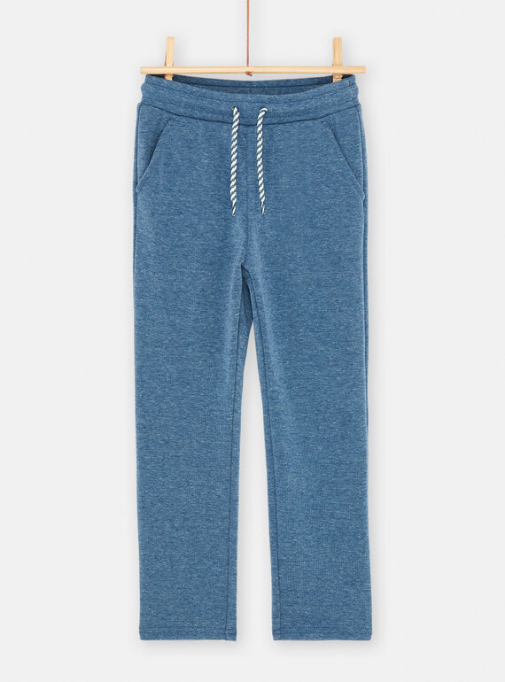 Boy's plain mottled blue pants SOJOPAFUR1 / 23W902N4PAN222