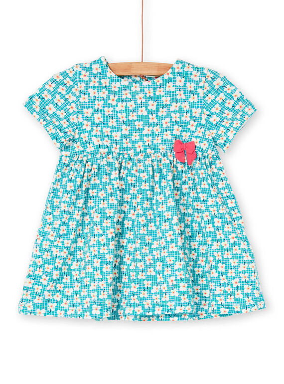 Baby girl turquoise dress LIVERROB3 / 21SG09Q4ROBC216