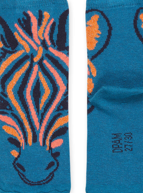 Socks with zebra print 