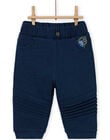 Baby boy's celestial blue pants with extraterrestrial patch MUPLAPAN1 / 21WG10O1PANC204