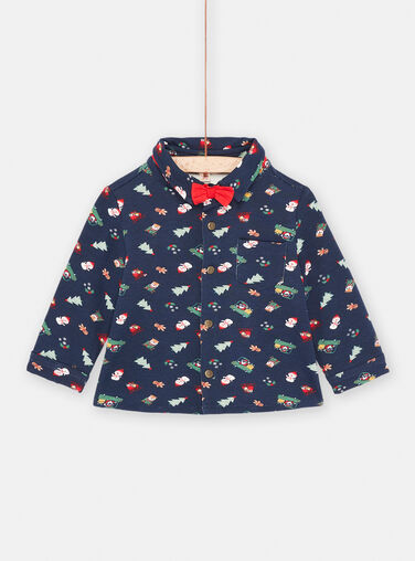 Baby Boy Midnight Blue Holiday Dress Shirt SUWAYCHEM / 23WG10S1CHM705