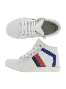 Boys' leather high top trainers CGBASSTAB / 18SK36W1D3F000