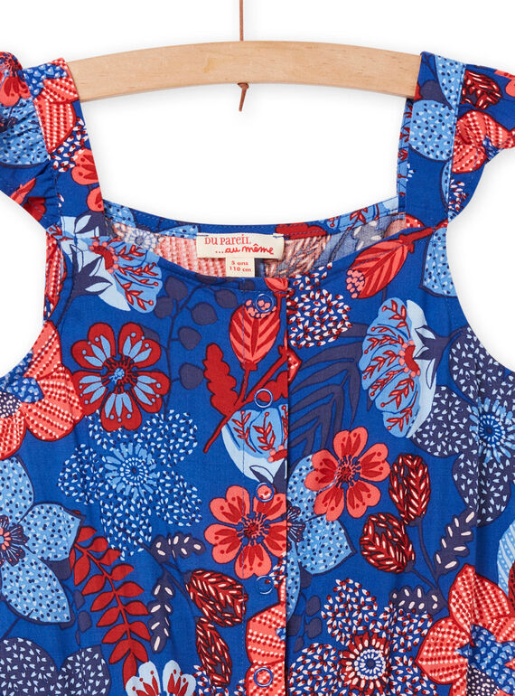 Blue and red jumpsuit child girl NASANCOMB2 / 22S901S1CBL707