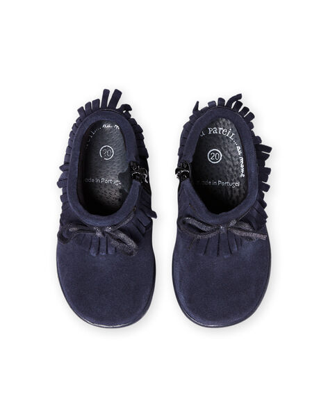 Baby girl navy blue boots with bangs MIBOOTINDI / 21XK3771D0D070