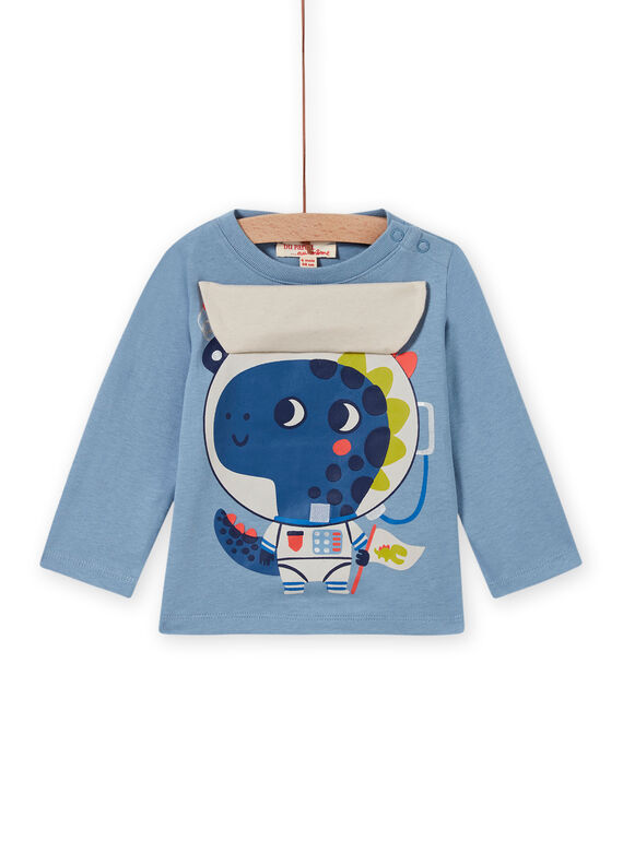 Baby boy's horizon blue dragon animation t-shirt MUPLATEE1 / 21WG10O2TML216