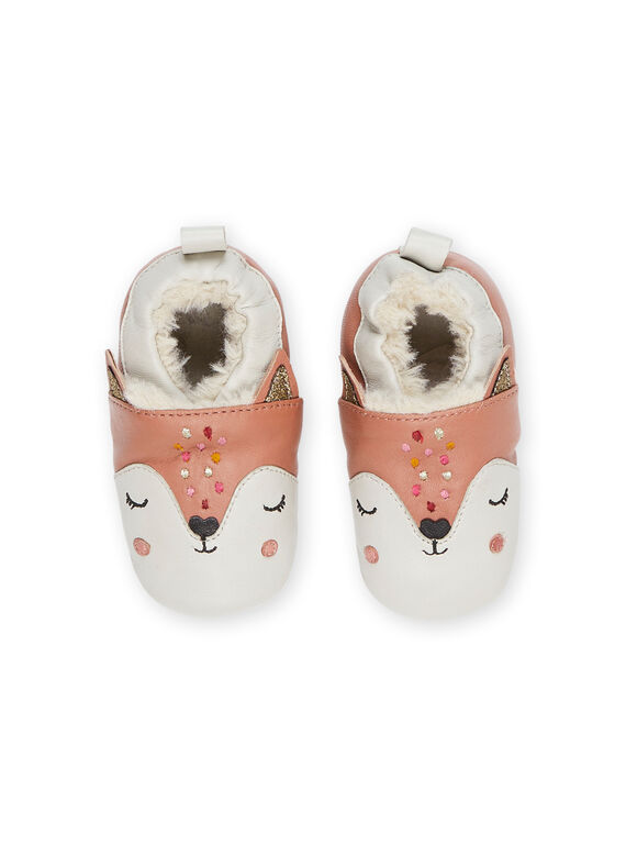 Soft leather booties with animal animation PICHOSFOX / 22XK3751D3S030