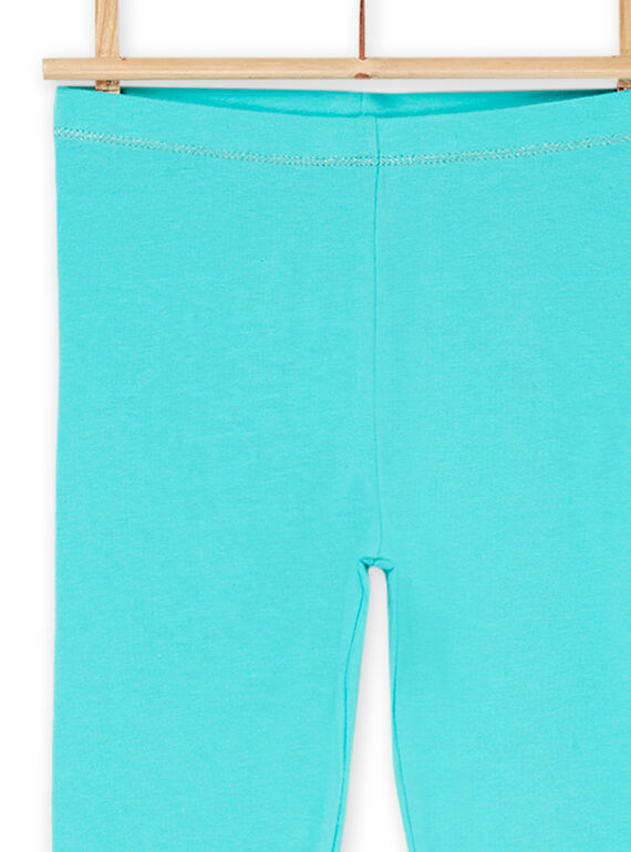 Jade blue elastic waist leggings RYAJOSLEG5 / 23SI0176CALG603