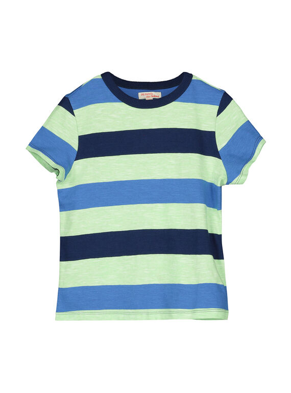 Boys' striped short-sleeved T-shirt FONETI1 / 19S902B1TMC099