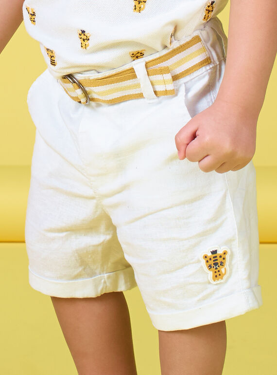 White Bermuda shorts baby boy LUBALBER / 21SG10O1BER000
