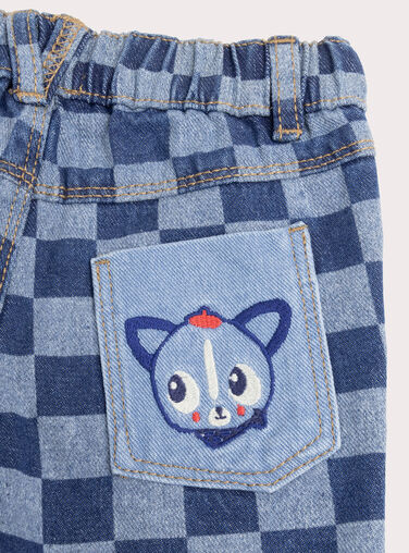 Baby boys' blue printed jeans WUKAJEAN / 25SG1032JEAP272