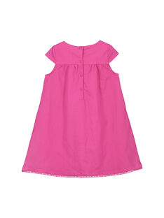 Girls' pink cotton dress FATUROB2 / 19S901F5ROB712