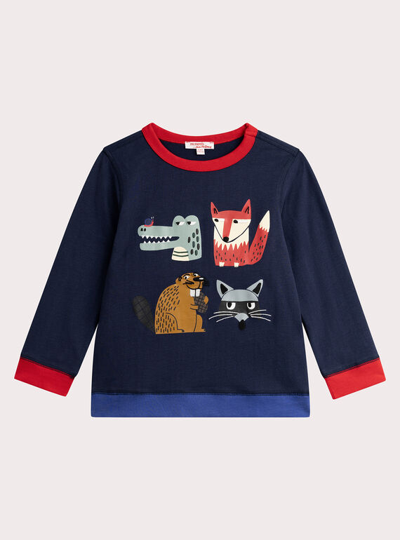 Marine animal portrait animation T-shirt for boys  VOROTEE1 / 24W902P1TML705