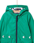 Green raincoat with crocodile pattern child boy NOGROIMP1 / 22S902D1IMPG623