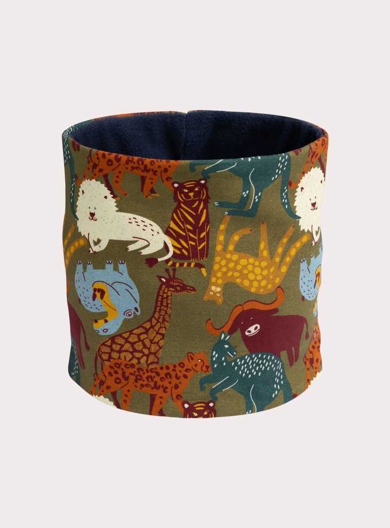  Snood with savannah animal pattern for boys  VYOGROSNO1 / 24WI02M1SNO604