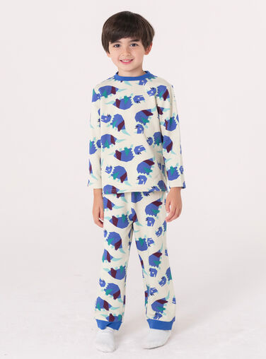 Printed pajamas in filled fleece for boys  VEGOPYJZOR / 24WH129APYJ213
