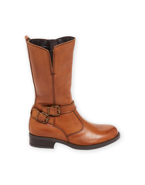 Rider boots with smooth leather strap PABOTTCAMEL / 22XK3591D3W804