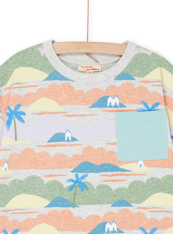 Multicolored landscape T-shirt ROEXOTI2 / 23S902V2TMCJ920