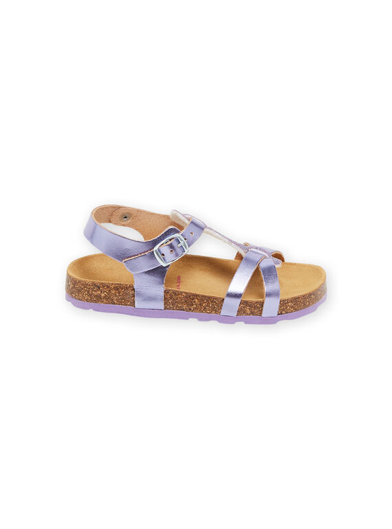 Purple leather sandals RANUBLUE / 23KK3562SLB708