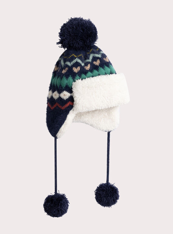  Pompom knitted chapka for girls VYAJOCHAP1 / 24WI01M1BON070