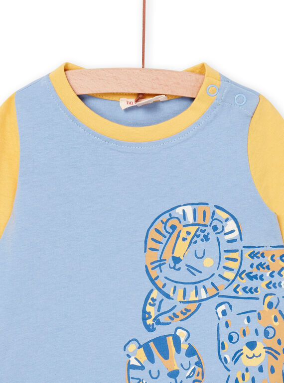 Two-tone animal print T-shirt PUCITEE1 / 22WG10M3TMLC206