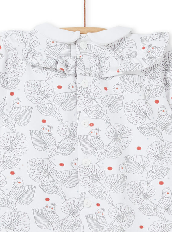 Set of blouse with flounce and leggings birth girl LOU1ENS2 / 21SF03H1ENS000