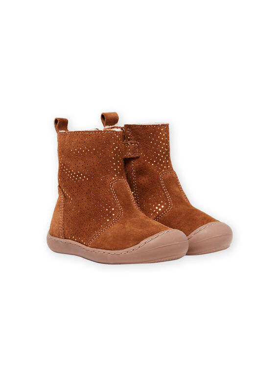 Baby girl camel fur boots MIBOTTEFLEX / 21XK3782D10804