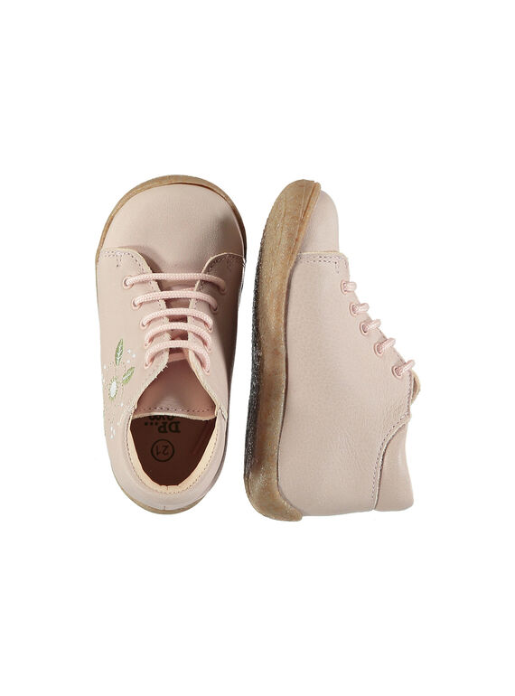 Baby girls' smart leather boots FBFBOTFLEU / 19SK3731D0F030