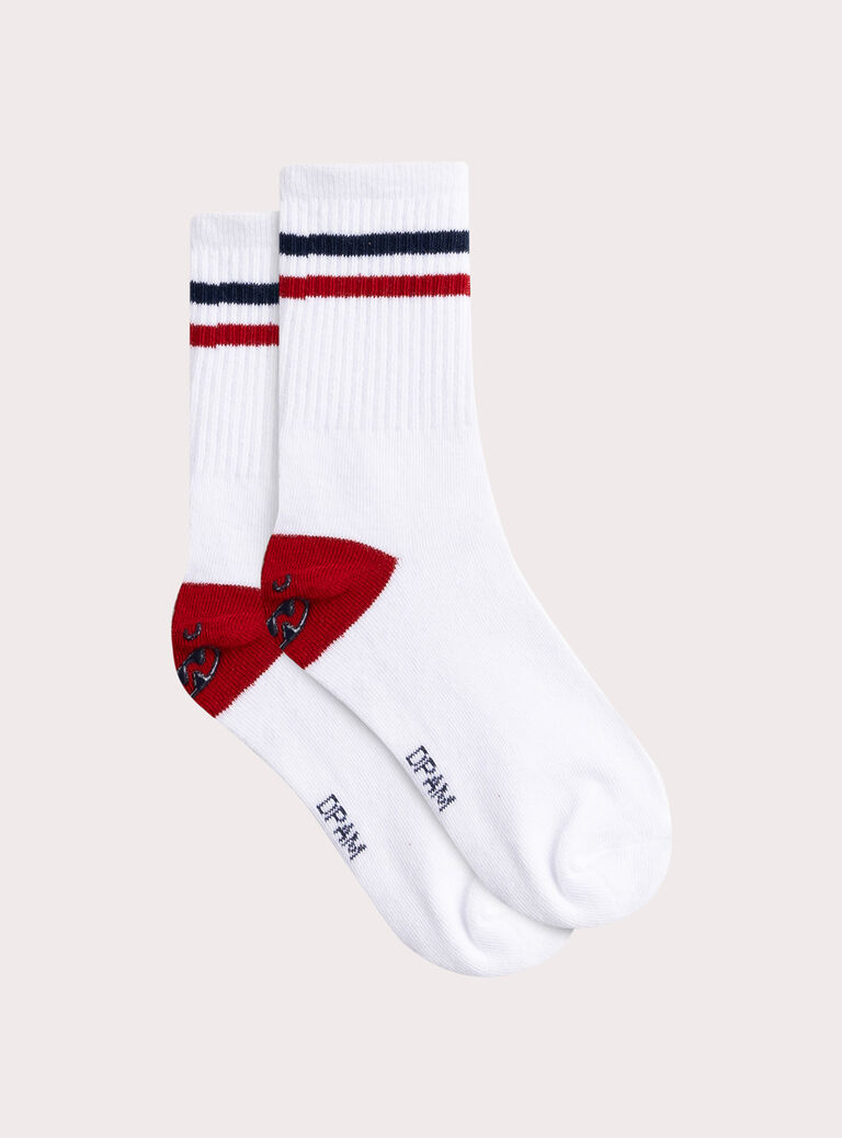 Fancy white tennis socks for boys VYOJOCHOS1 / 24WI02G7SOQ000