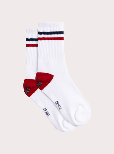 Fancy white tennis socks for boys VYOJOCHOS1 / 24WI02G7SOQ000