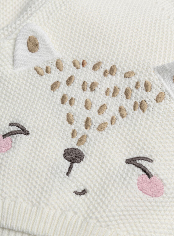 White KIDS CARDIGAN XOU1GIL / 25WF0551GIL000