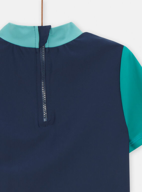 Boys' midnight blue bathing trunks TYOMERUVTI2 / 24SI02G1TUV705