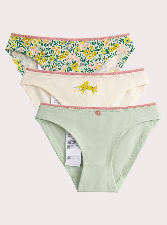 Set of 3 fancy panties for girls  VEFALOTCHA / 24WH1183D5L003