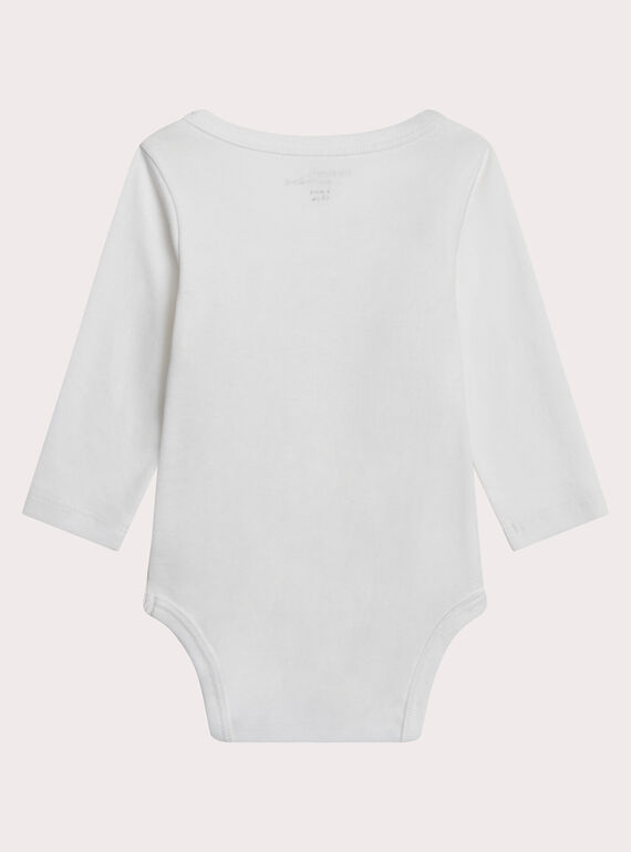 White NEWBORN BODY SUIT XOU1BOD1 / 25WF0351BDN000